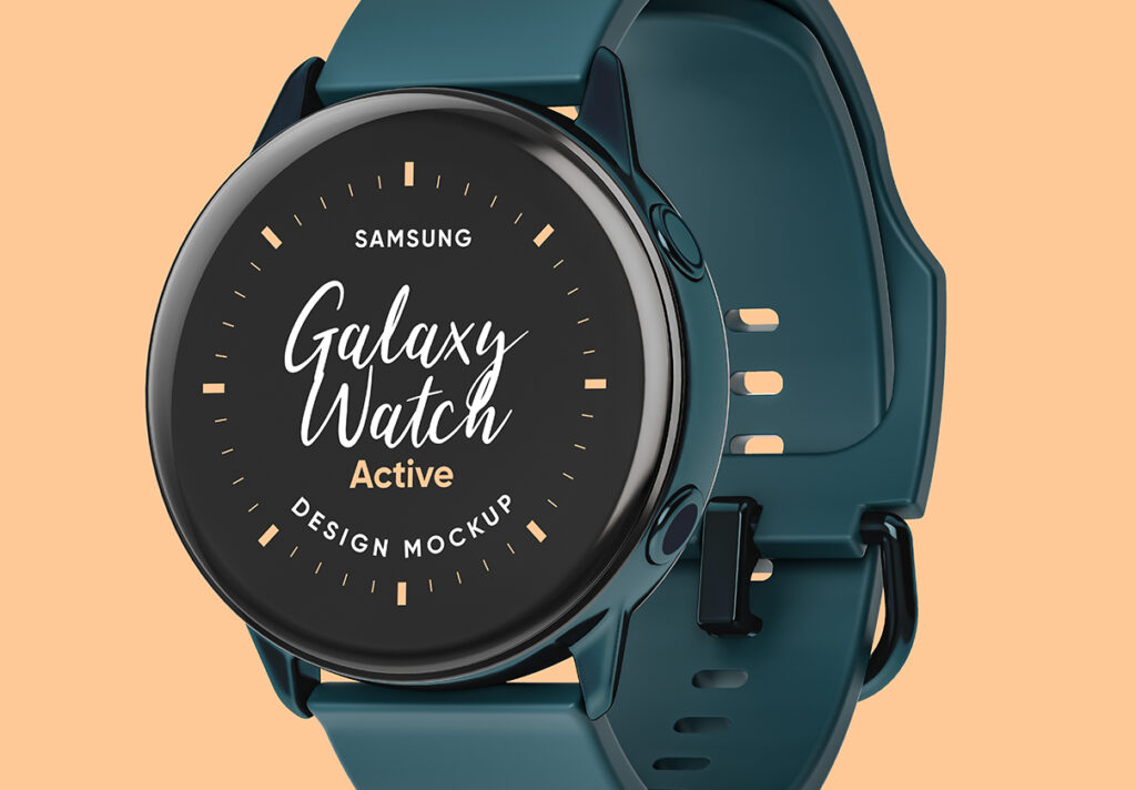 三星手表场景透视样机素材下载Samsung Galaxy Watch Design Mockup
