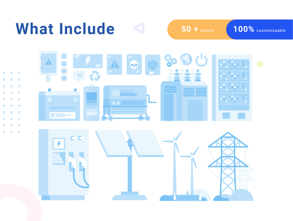 工业能源插图移动UI应用程序UIkit素材下载Renewable Energy Illustration Kit Vol 1.0插图5