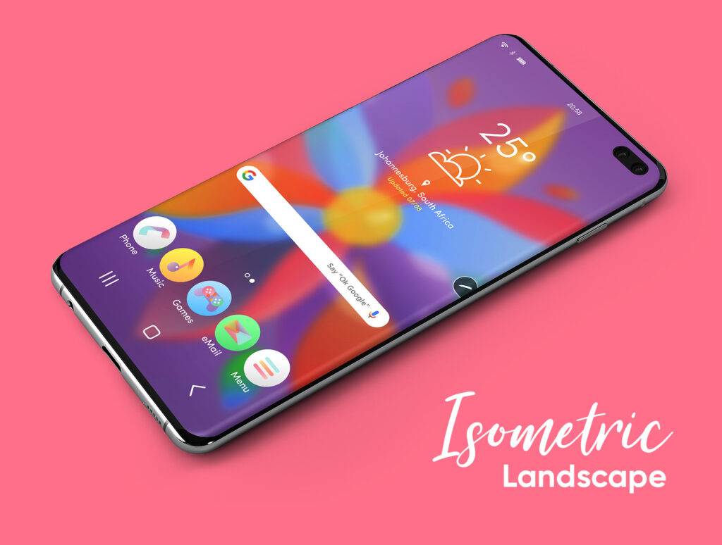 三星手机概念多种透视角度模板样机素材Samsung Galaxy S10+ Design Mockup 2 1 9 PREVIEW插图4