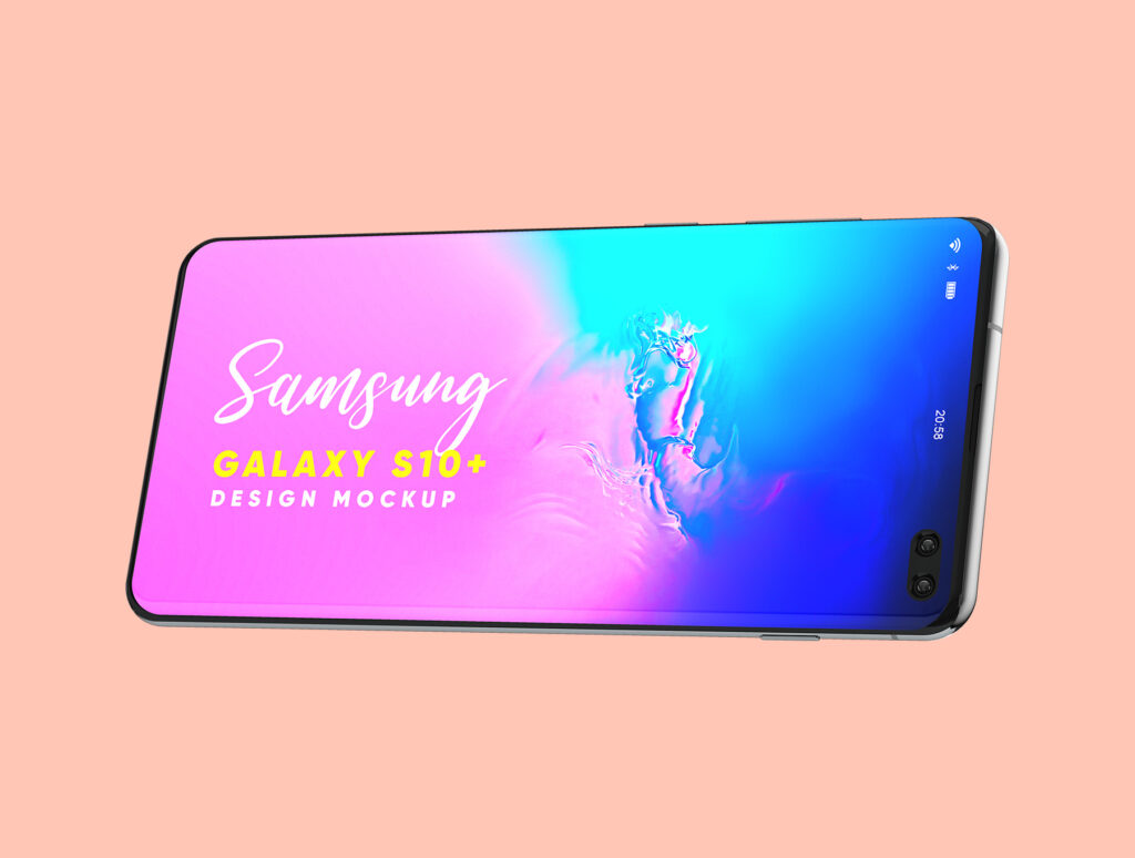 三星Galaxy S10+素材样机模板下载Samsung Galaxy S10+ Design Mockup 3插图1