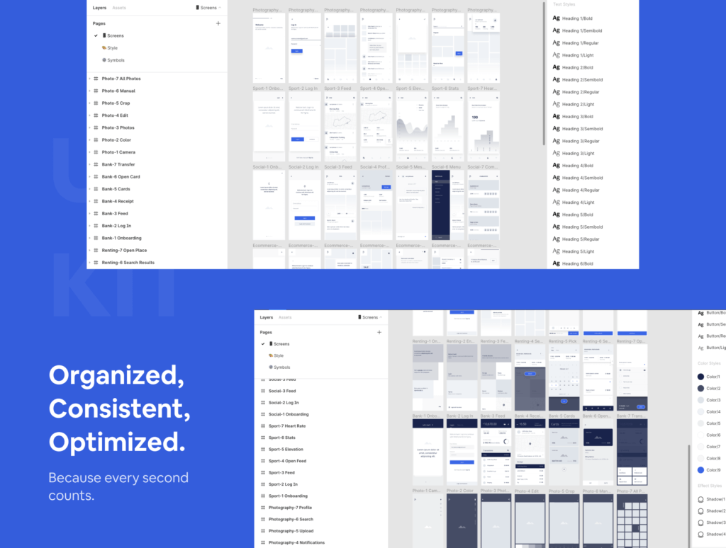 出行类线框图模型样机素材下载figma Mobile Ux Kit 设计口袋
