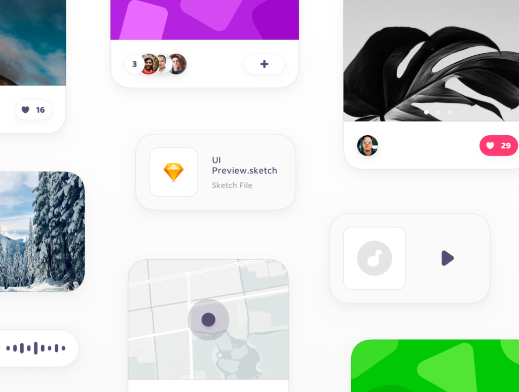 社交类设计套件工具包模板素材下载Social App UI Kit插图5