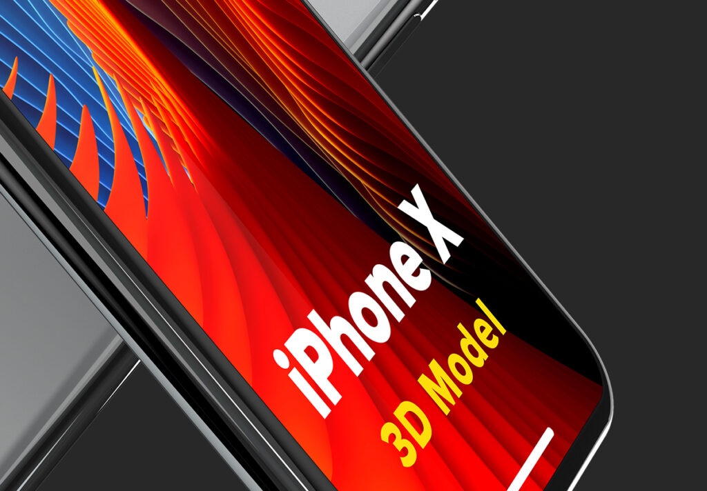 iPhone x多种透视角度模型样机下载iPhone X 3D Model