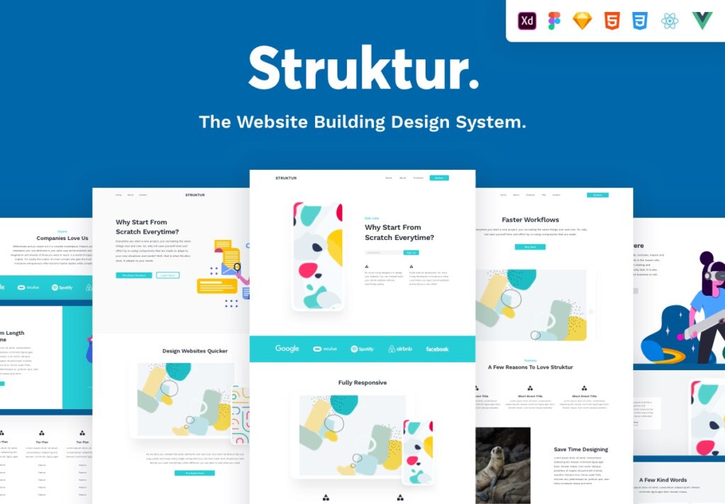 初创企业产品网站模版素材下载Struktur Website Builder