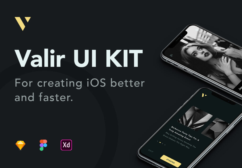 暗黑主题风格女性高端电商购物APP设计套件下载Valir Mobile UI KIT插图6