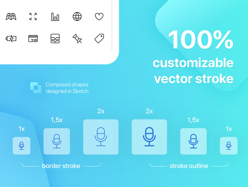 移动端矢量线性图标源文件下载UI Essential Outline Icon Set插图4