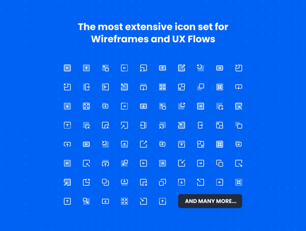 手机OS系统图标矢量线性图标UX Flows Wireframes Mega Icon Pack插图4