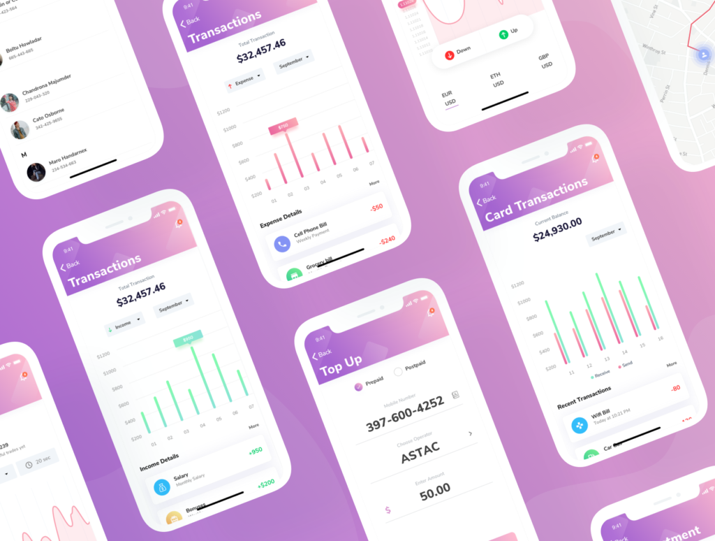 金融类相关UI界面设计套件素材模板Vault – Financial App UI Kit插图11