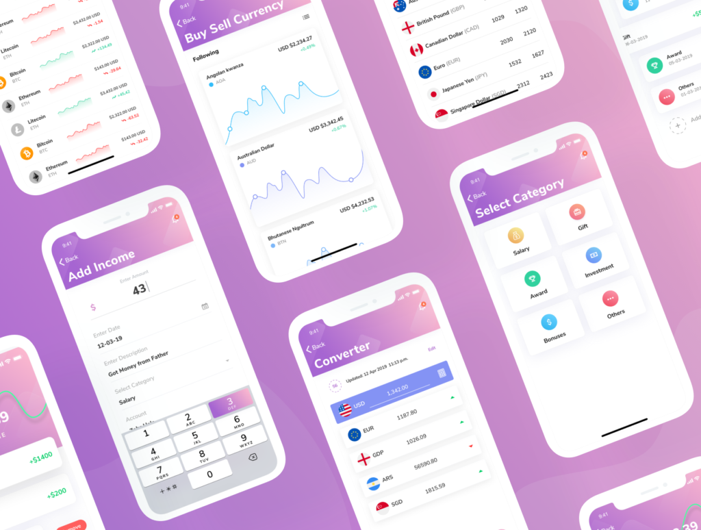 金融类相关UI界面设计套件素材模板Vault – Financial App UI Kit插图12