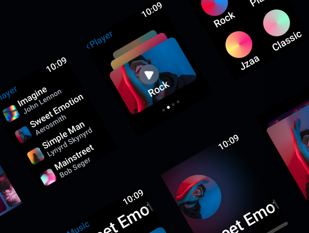 手表类音乐苹果手表界面设计套件下载Watch UI Kit插图3