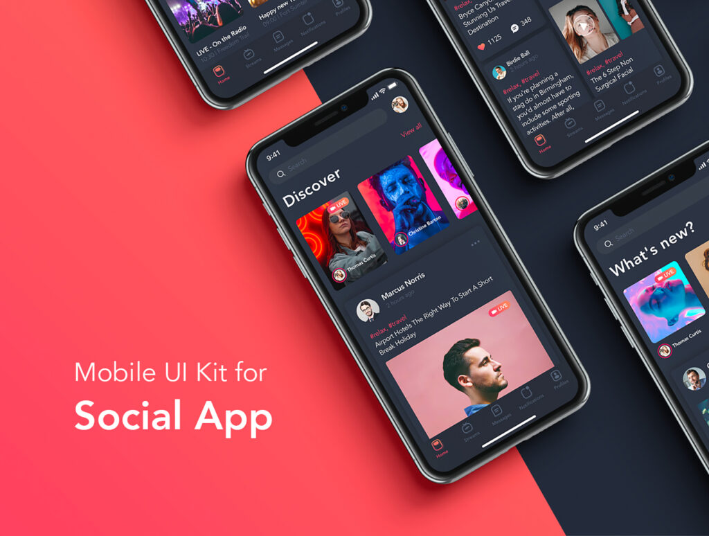 图片社交类移动应用程序模板素材下载Zingo Social App UI Kit插图5