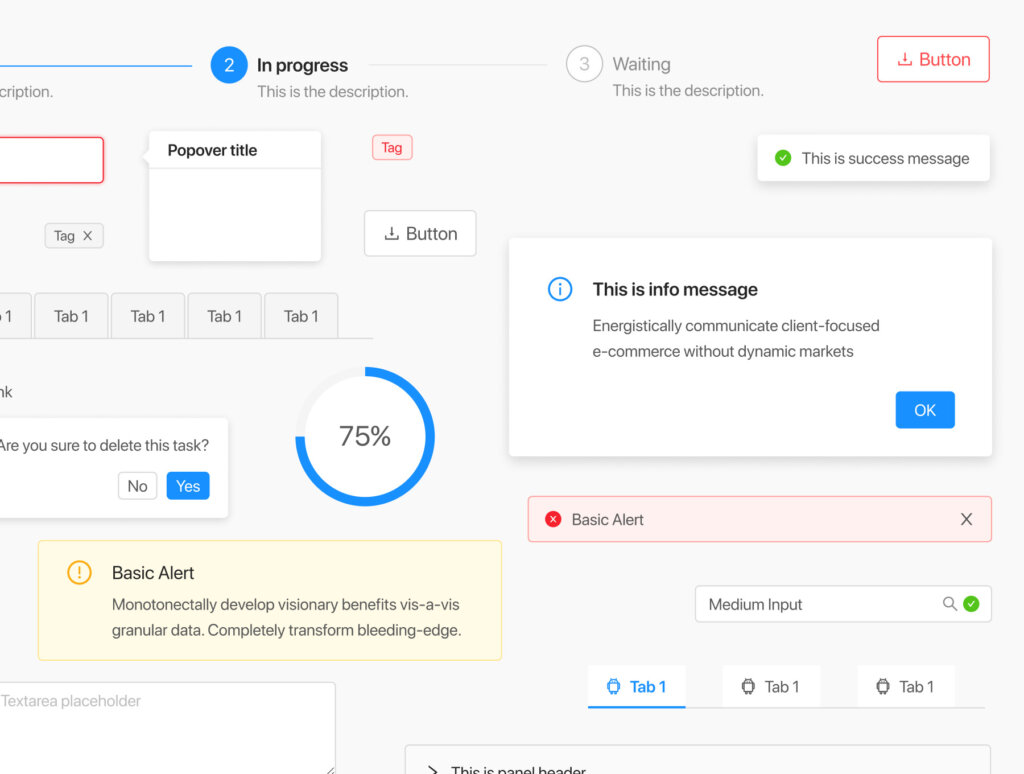 Ant  Design金服中台系统设计套件模板素材Ant Design System for Figma插图4