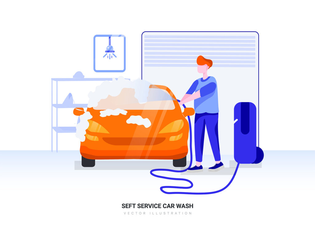 汽车维修修理场景插画素材模板Cancer – Car Service Vector Scenes插图12