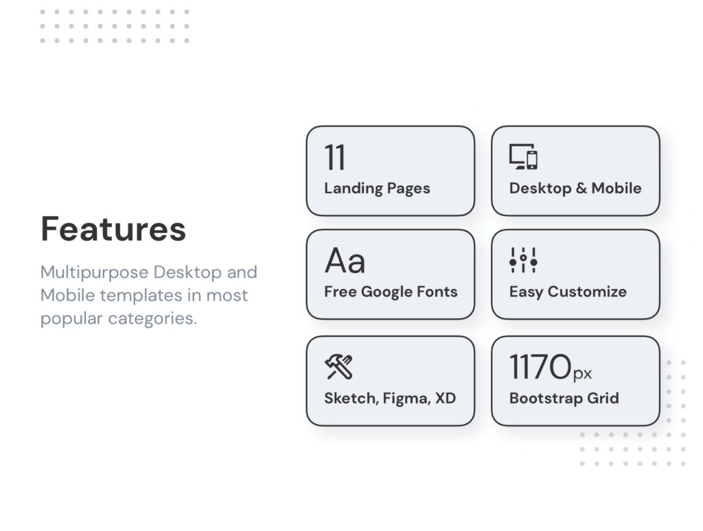 互联网产品网站介绍素材模板下载ELEVEN – Responsive Landing Pages插图2