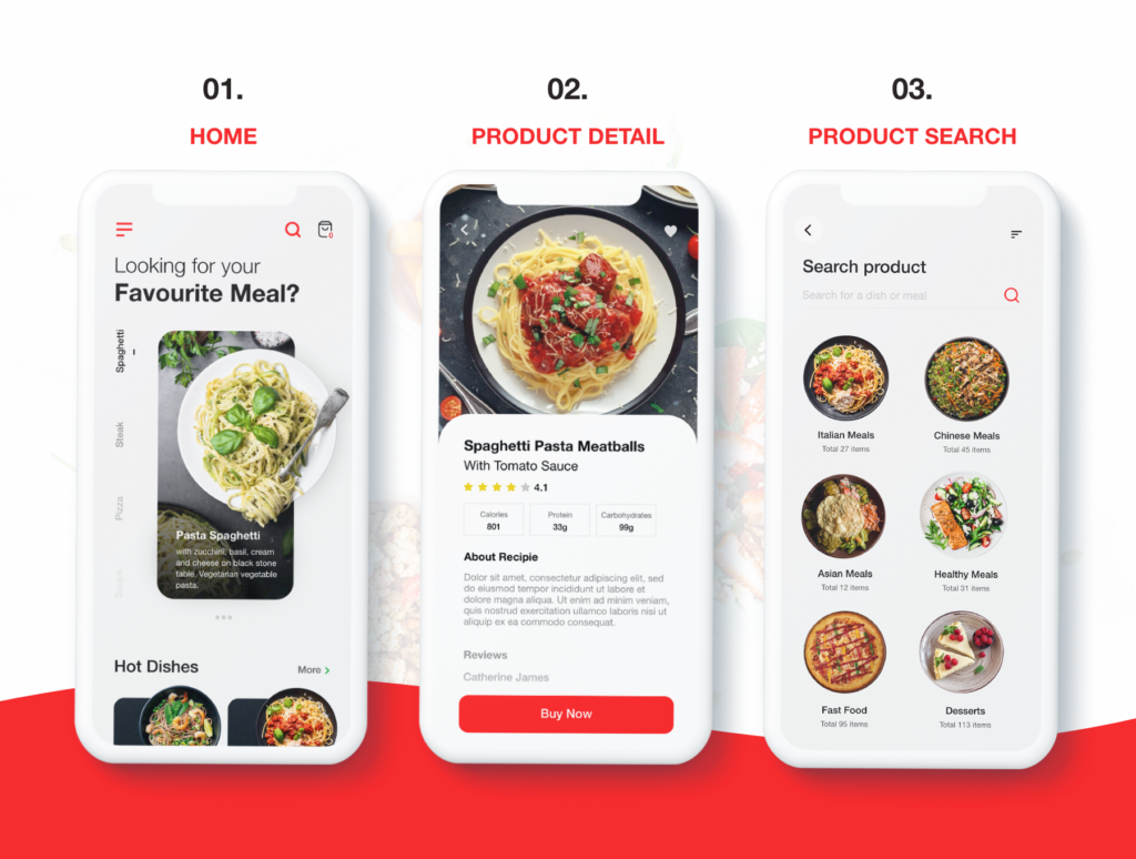 20个食品外卖订购餐饮UI界面设计套件素材下载Foodiee – Mobile UI Kit插图2