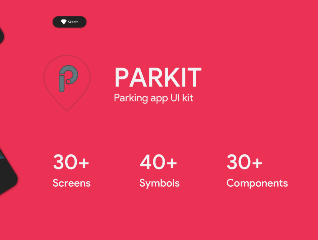 租车移动应用程序/在线停车场UI界面设计套件素材 模板ParkIt UI Kit插图2