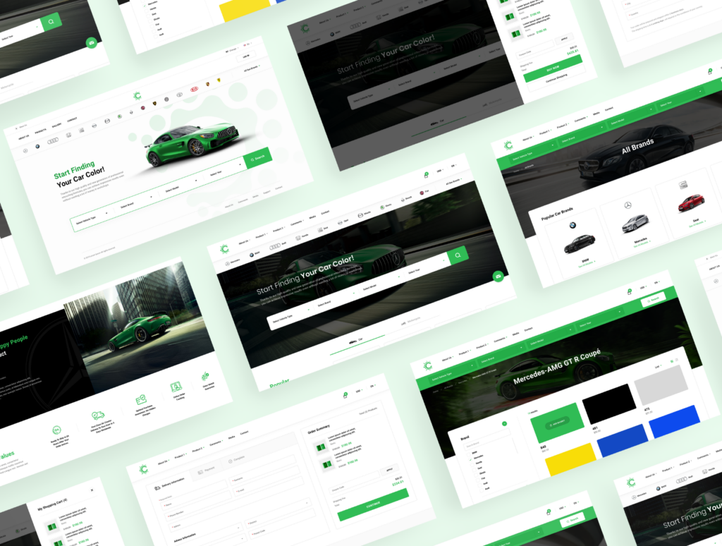 汽车零售网上销售UI界面设门户网站素材模板Perfect Car Commerce UX / UI Kit插图3
