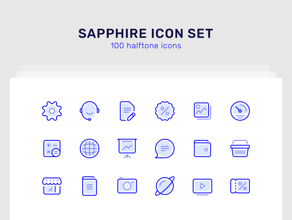 系统常用图标集矢量线性图标素材下载Sapphire Icon Set插图1