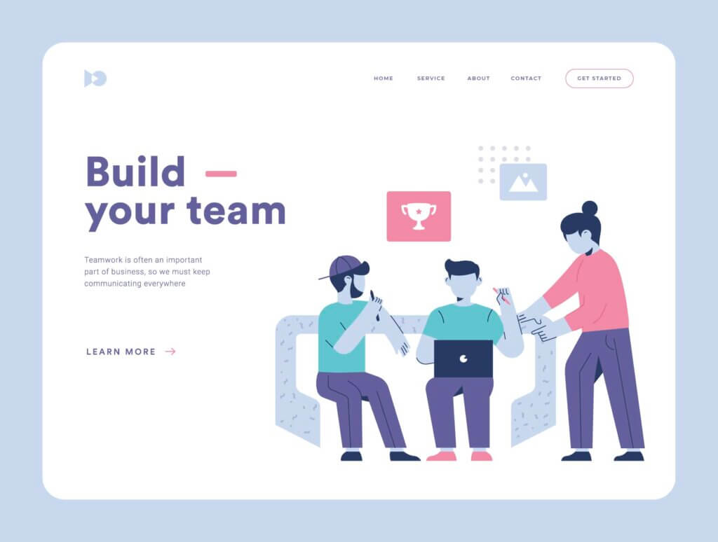 团队办公协作商务汇演扁平插图素材Teamwork Startup Illustration Pack插图4