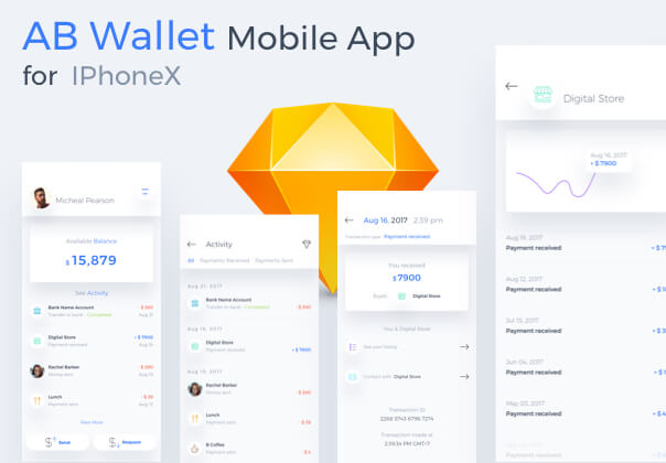 金融相关主题类UI界面设计套件素材模板下载Wallet Mobile App插图9