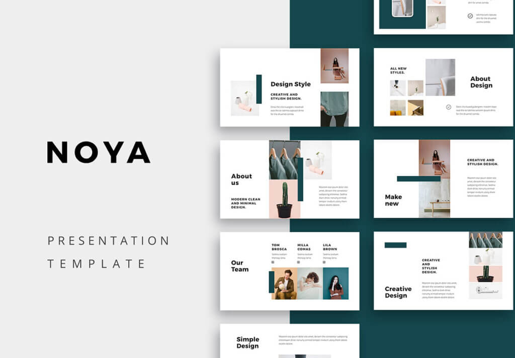 创意和时尚的主题演讲幻灯片模板素材NOYA – Modern Keynote Template
