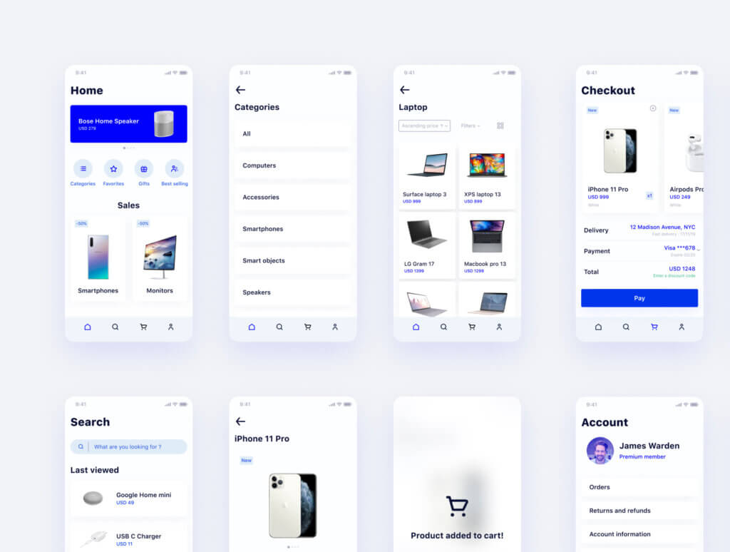 智能家居系统UI界面设计套件素材UI Kit Tech marketplace插图3