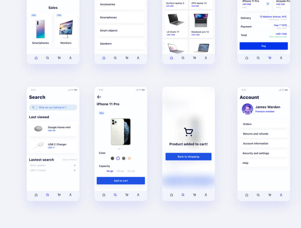 智能家居系统UI界面设计套件素材UI Kit Tech marketplace插图5