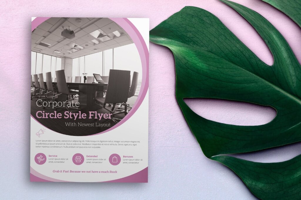企业市场营销商务活动海报传单模板素材下载Creative Business Circle Flyer