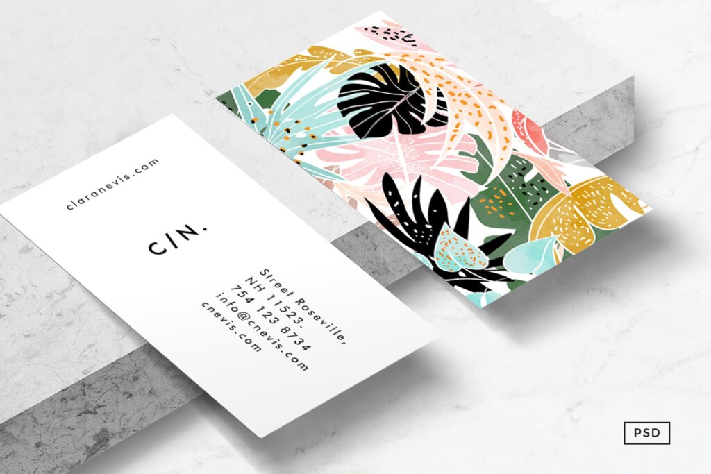 平面设计艺术设计个人品牌名片模板素材Tropical || Business Card Template