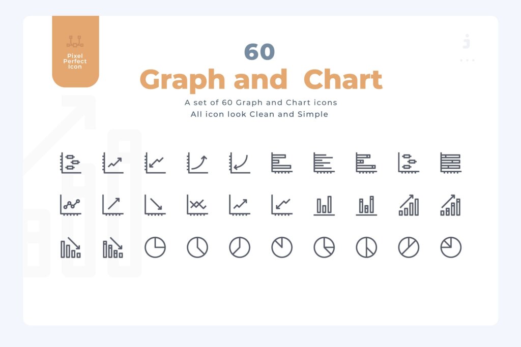  60个图和图表图标矢量线性矢量源文件下载60 Graph and Chart Icons – Material Icon
