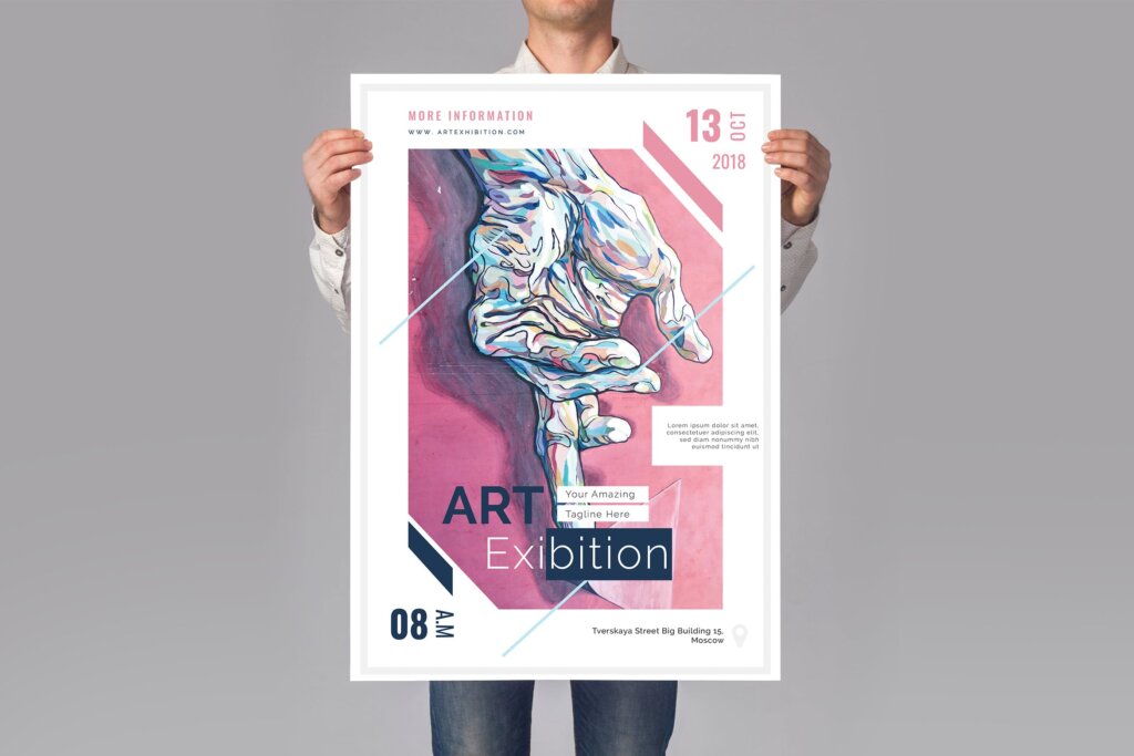 艺术推广传单海报模板素材下载Art Festival Promotion Flyer