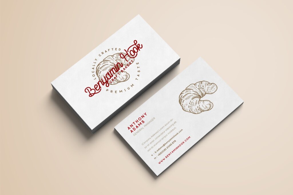 精致美食品牌印刷品模版素材下载Bakery Minimal Business Card