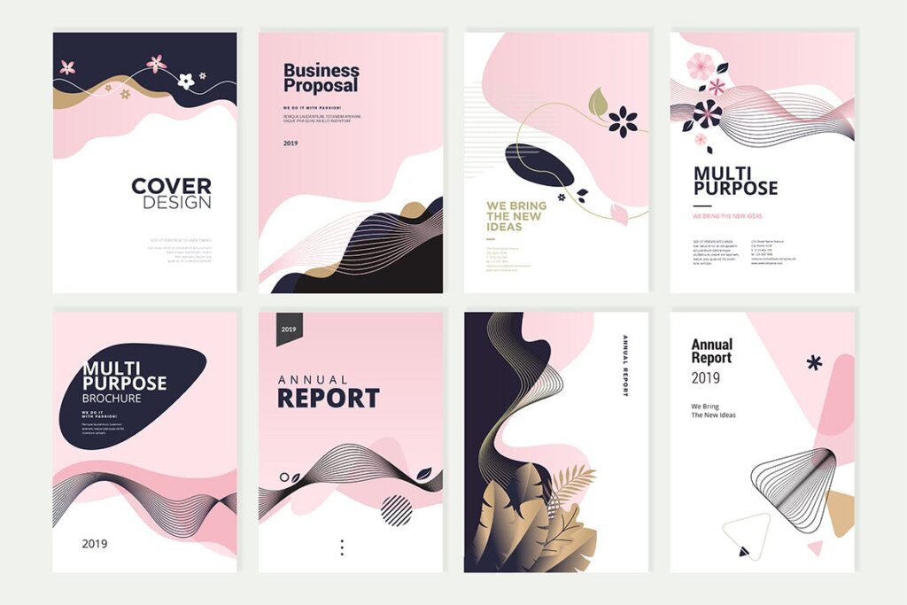 年度报告/封面设计/封面模板素材下载Beauty brochure annual report cover designs