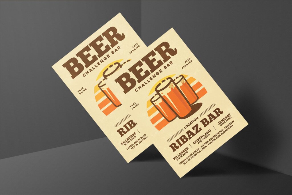 啤酒派对传单海报模板素材下载Beer Party Flyer