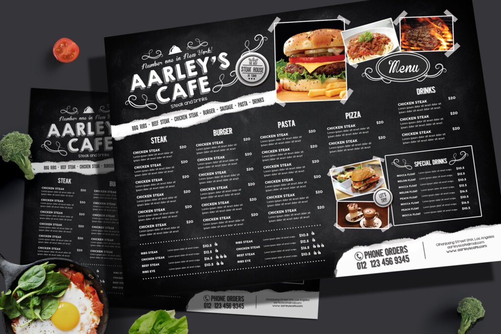 西餐料理餐厅传单海报模板素材下载UCKF56G