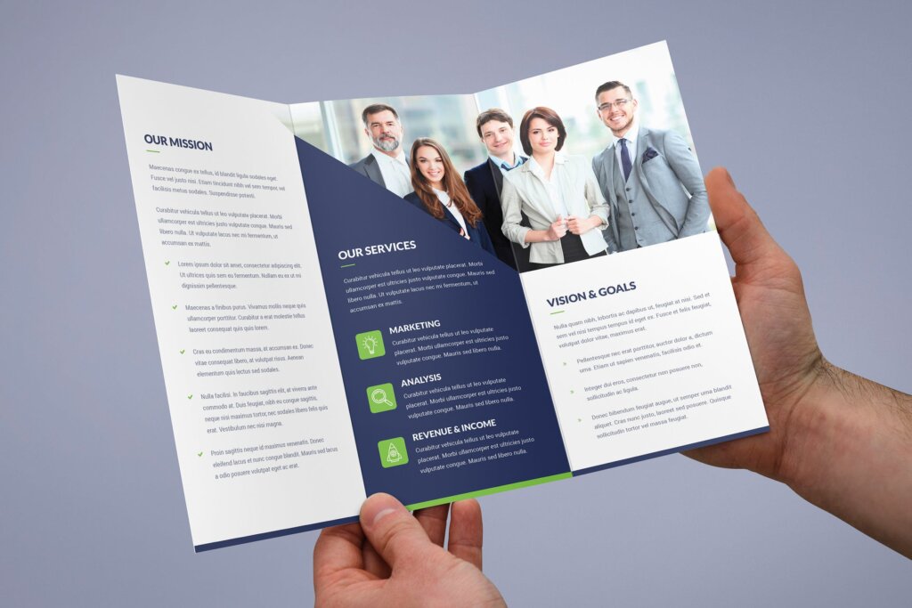 企业商务产品介绍营销创意印刷品折页模版素材下载Brochure Company Tri Fold