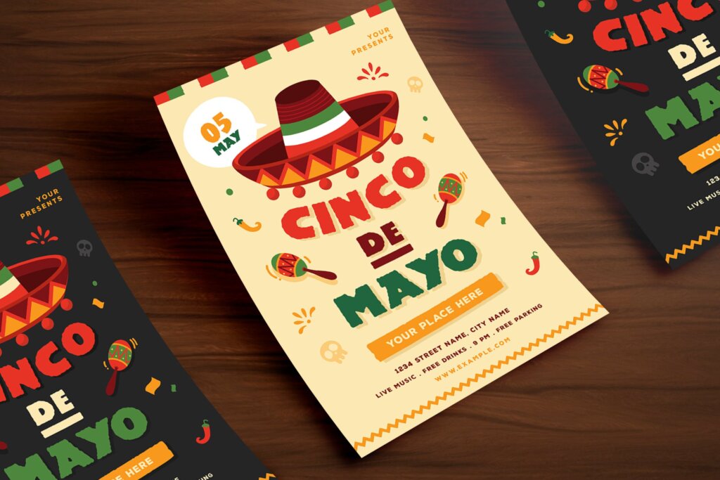 高端精致音乐传单海报模版素材下载Cinco De Mayo Flyer 01