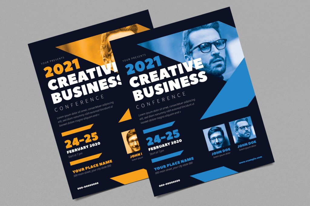 商务互动活动市场营销传单海报模版Conference Business Flyer