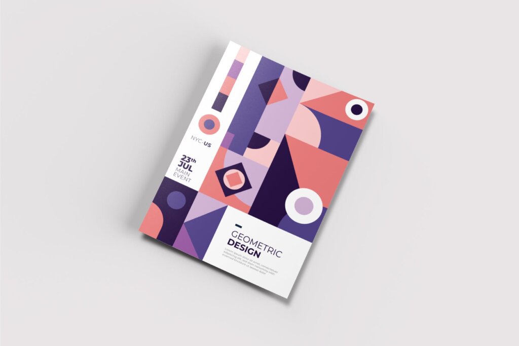 几何图案拼图装饰背景图案画报传单模板素材下载Creative Geometric Flyer 276J47T