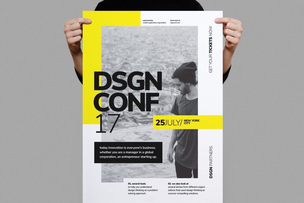大型会议传单海报模板素材下载Design Conference Poster