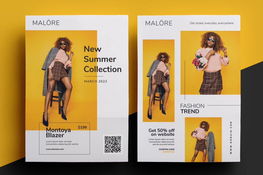 女性时尚服装企业传单海报模板素材下载NU4PRN