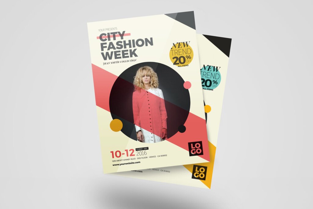 商店/精品店促销活动海报传单模板素材Fashion Week Flyer 5D9RU7