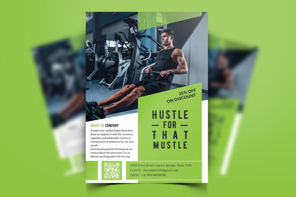 健身宣传单模板海报传单素材下载CJSGBLK
