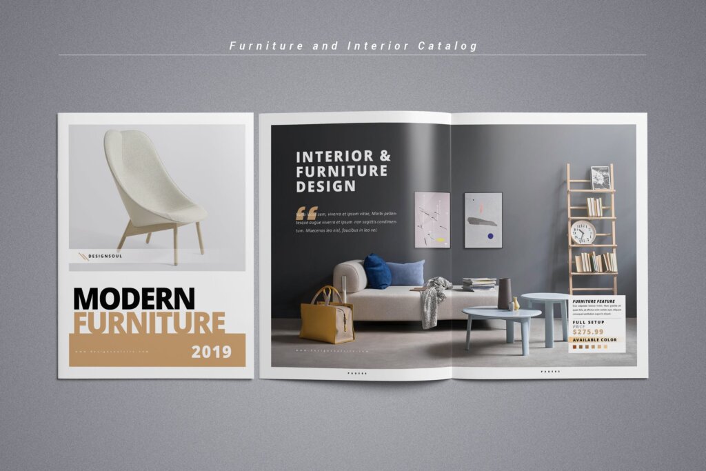 商务家居产品欧美风家居手册产品介绍模板素材下载Furniture and Interior Catalog