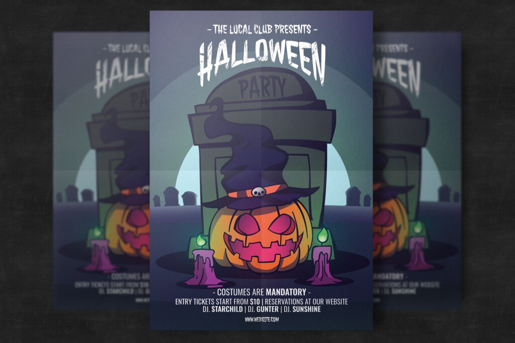 Halloween Party Flyer Template AXC8JJ