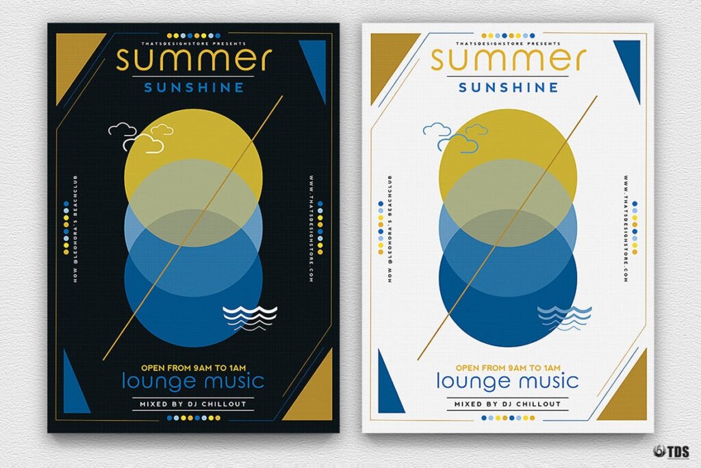 简约艺术文艺活动派对传单海报模板素材下载Minimal Summer Flyer Template V2