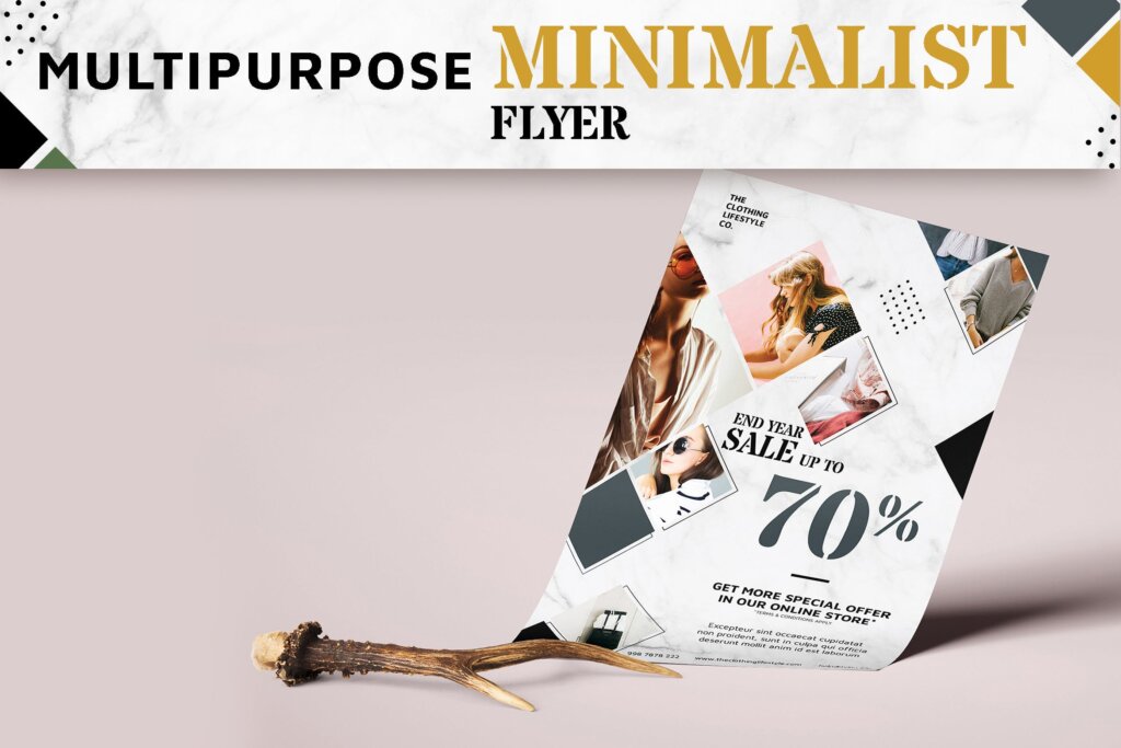 简约设计产品促销海报传单Multipurpose Minimalist Flyer
