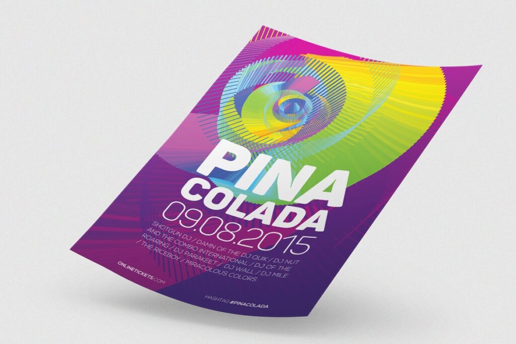 科技探讨研发大会发布会海报传单模板素材下载Pina Colada Flyer Poster