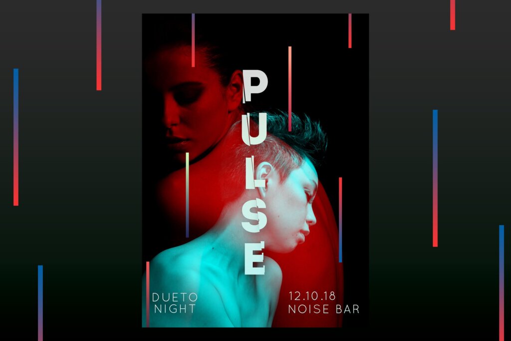 艺术摄影活动展览海报模版素材Pulse Dueto Night Flyer Poster