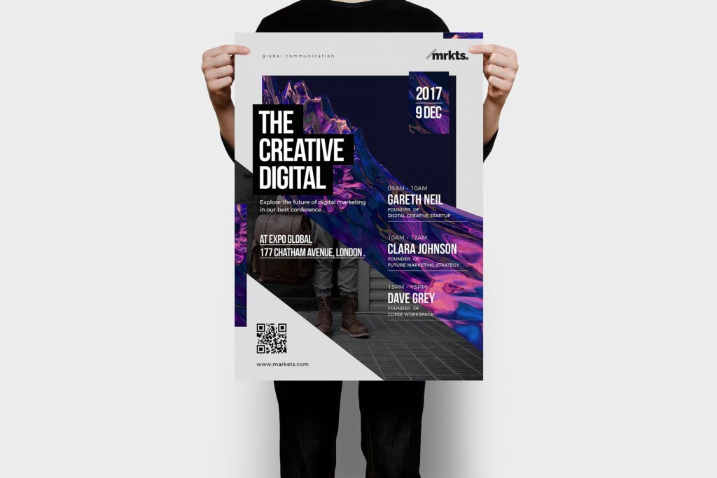 创意版式数码科技类产品宣传单海报模板The Creative Digital Flyer